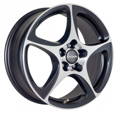 Ronal R53 W8 R18 PCD5x120 ET30 DIA82 matt black front diamond cut